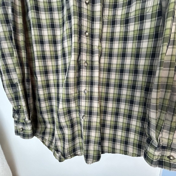 Carhartt Shirt Black Green Plaid Rugged Western Flannel Men's Large Tall NWT - Picture 4 of 14